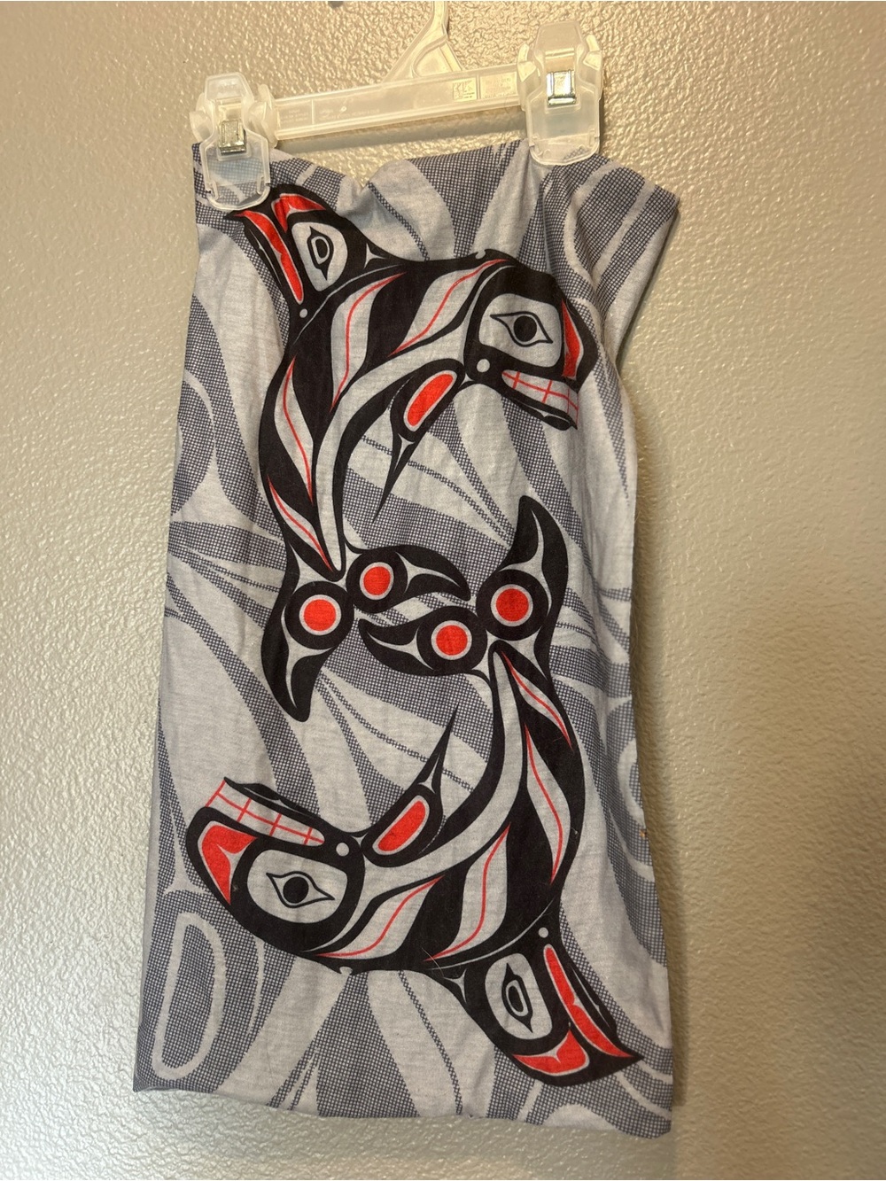 Haida Nation Raven Fin Killer Whale Neck Gaiter Face Mask Darrel Amos Indigenous - Picture 2 of 3